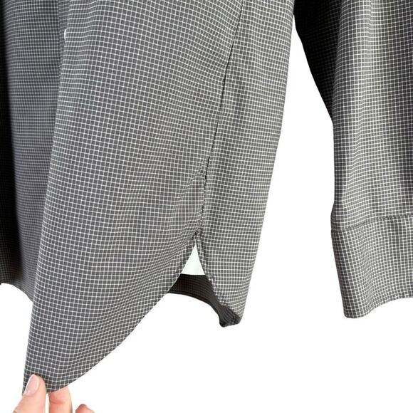 J.Crew Ludlow Stretch Two-Ply Easy-Care Cotton Dress Shirt in Microcheck Gray, L - Picture 7 of 12